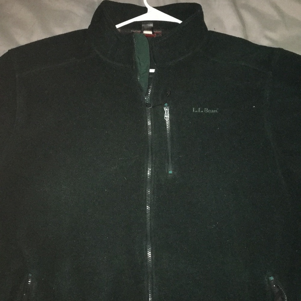 Blue Green L. L. Bean fleece zip up